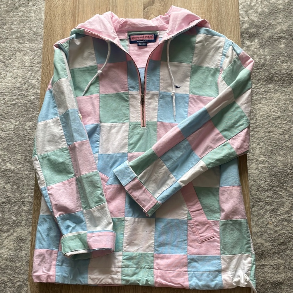 Vineyard vines half zip patchwork pullover